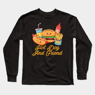 Hot Dog And Friend Long Sleeve T-Shirt